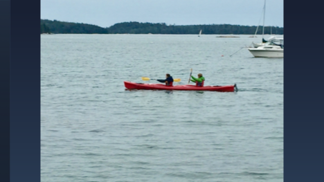 kayak on water