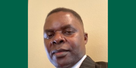 Amram Musungu portrait with green bars