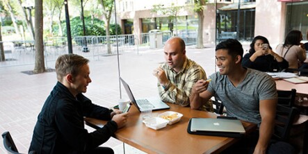 Associates socializing at the BC Café