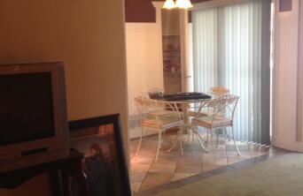 living room to dining room view