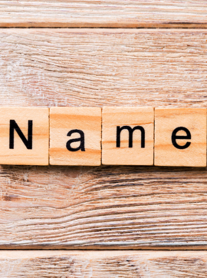 blocks spelling "name"