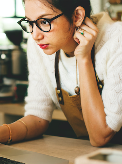 Young woman on laptop