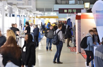 students at a career fair