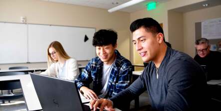 Students studying