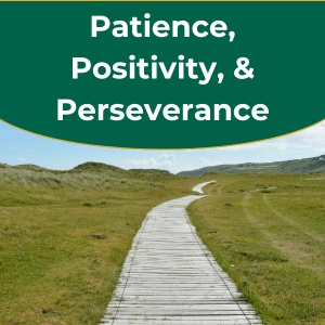 Positivity, Patience, and Perseverance.