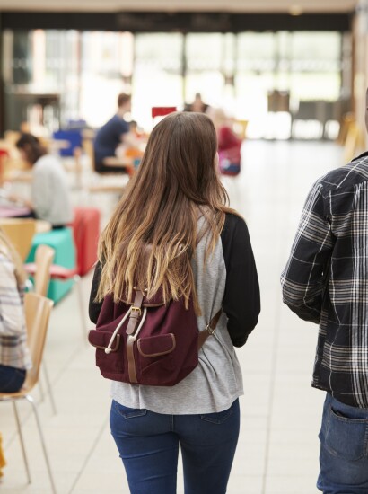 Students walking to class