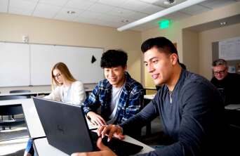 Students studying