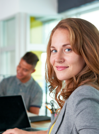 Woman smiling confidently