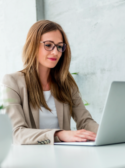 young female business manager at work