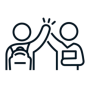 student high five icon