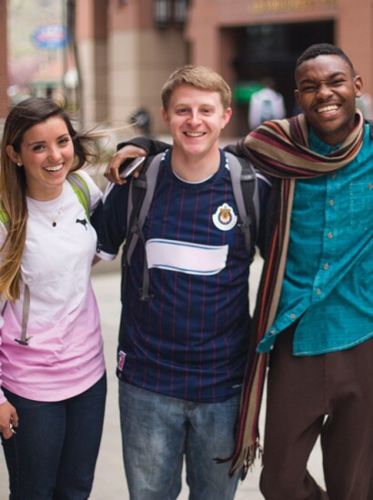 Ensign College students smiling