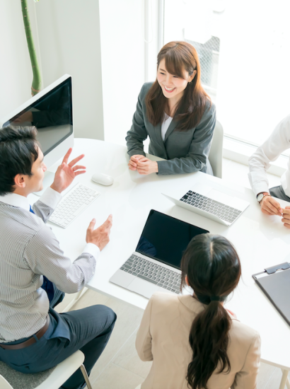 small business meeting in session