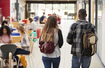 Students walking to class