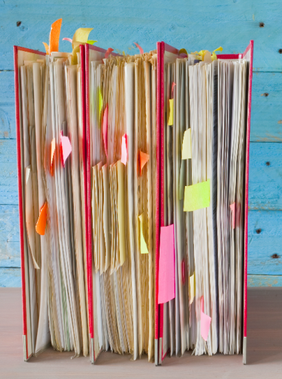 folders of school records