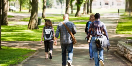 Students walking to class